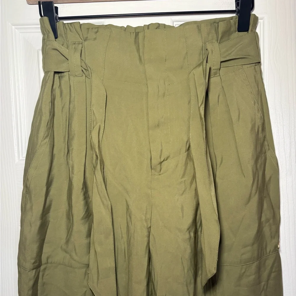 Scotch & Soda Olive Paperbag Waist Tapered Pants Girls‎ 16